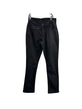 Lee Easy Fit Black Mid-Rise Lite Style Denim Jeans Size 4 Petite